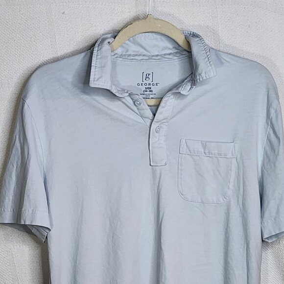 George Brand Purple Cotton Short Sleeve Pocket Front Polo Shirt Size S 34-36 - Picture 2 of 16